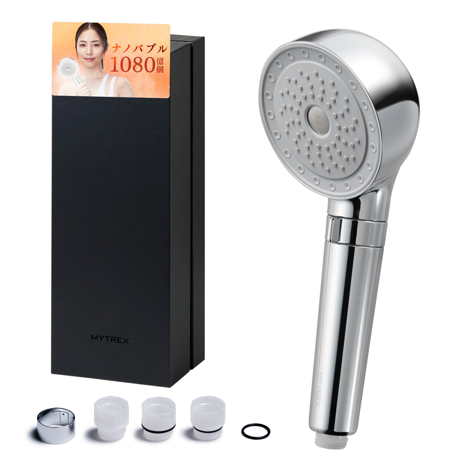 MEGUMIさん愛用 MYTREX マイトレックス HIHO FINE BUBBLE+ シャワーヘッド マイクロナノバブル 節水 ギフト プレゼント ヒホウファインバブルプラス MT-HFBP22SL商品画像
