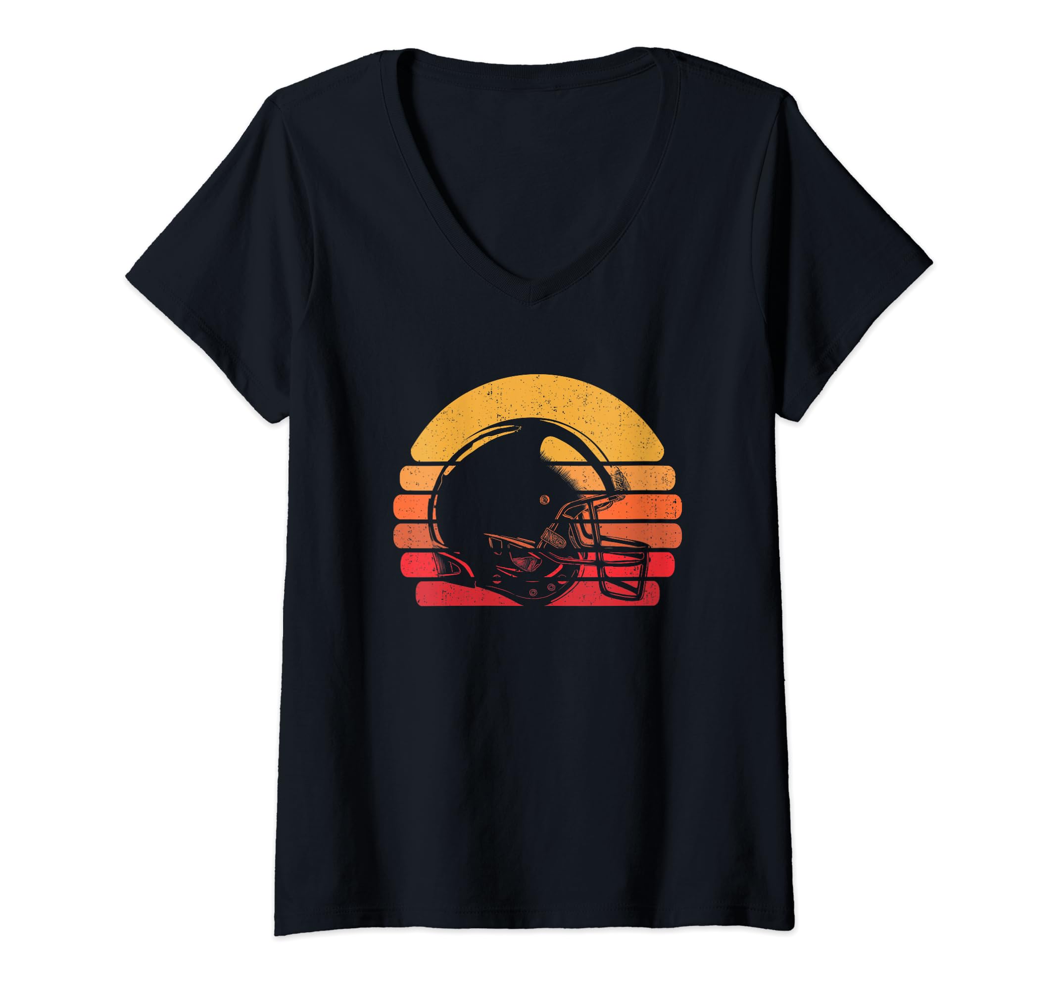 Womens Retro American Football Team - Vintage Football Player V-Neck T-Shirt
