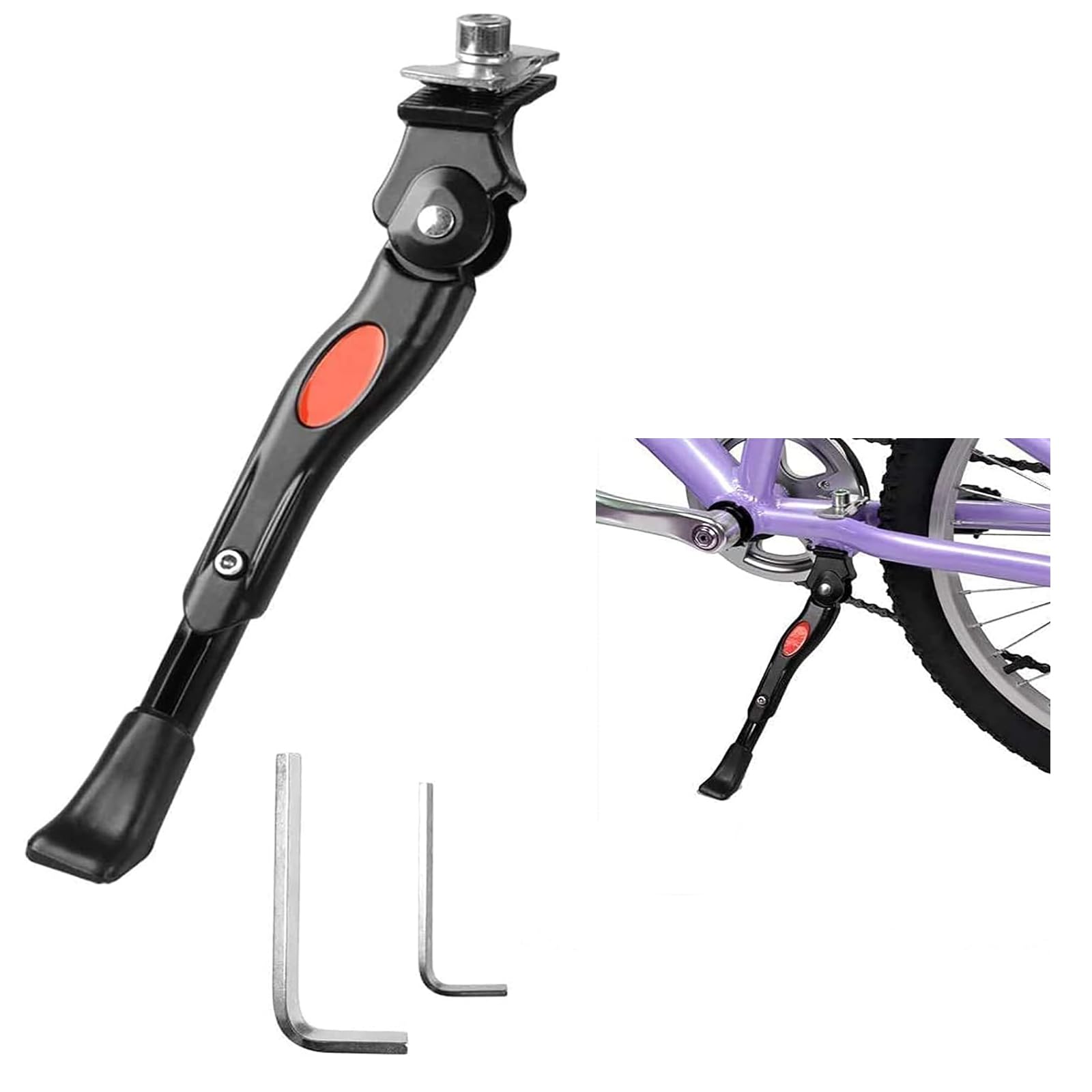 DEWEL Fahrradständer für 16-20 Zoll, Höhenverstellbar 4cm, Aluminiumlegierung Mittelhalterung, Rutschfest丨Stabil, fahrradständer kinderfahrrad für Mountainbike Rennrad Sportfahrrad