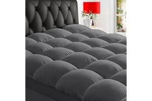 HYLEORY Queen Size Mattress Topper for Back Pain, Extra Thick Cooling Mattress Pad Cover, Down Alternative Overfilled Plush P