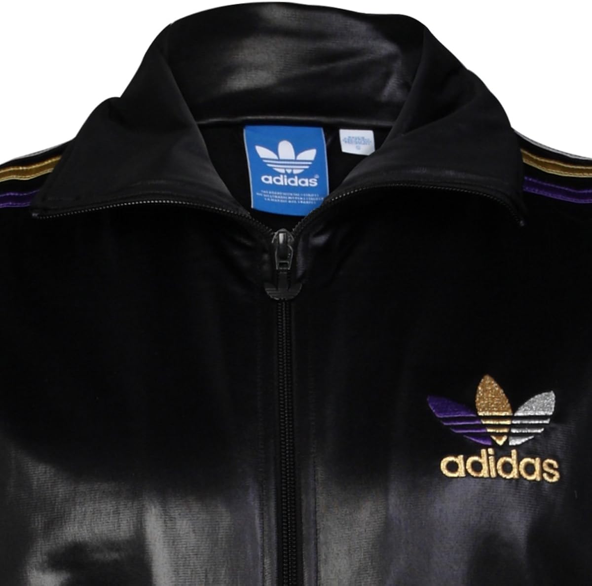 adidas wet look tracksuit mens