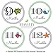 Beansley's Baby Monthly Milestone Stickers - (Set of 20) - 12, 4