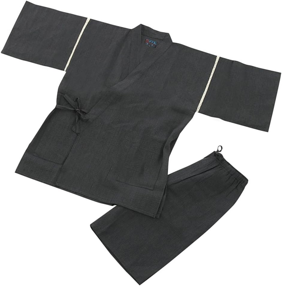 EdotenMen's Japan Kimono Jimbei SIJIRAORI 100% Cotton.