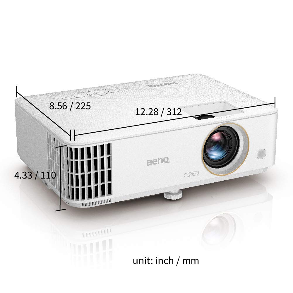 BenQ TH585P FHD 1080p DLP Gaming Projector 3500lm Low Response Time Game Mode 95% Rec.709 HDMI 3D 10W Speaker Auto Keystone Digital Lens Shift Lamp Life for Gaming Consoles