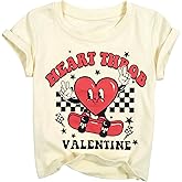 Yawtaut Valentine Shirt for Toddler Girl Boy Heart Throb Graphic T-Shirt Valentines Shirts Short Sleeve Tee Tops
