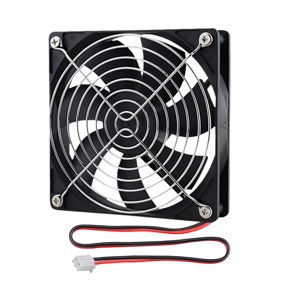 GDSTIME 120mm Fan 2 Pin 120mm x 25mm Computer Cooling Fan 5V DC Brushless 1500 RPM 56.7 CFM Big Airflow For Game Console Xbox DVR TV Box Router RV Amplifier Projector Cooling