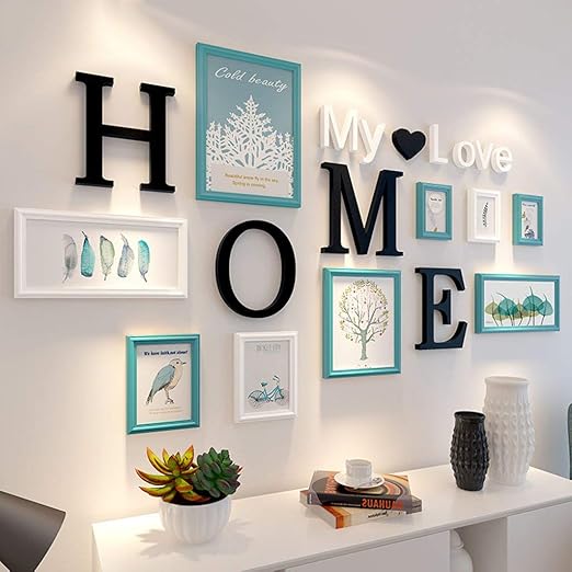 Home Wall Decoration Photo Frame 9 Pcs Collage Photo Frame Set Vintage Picture Frames Family Picture Frame Wall Sets For Festival Gift D Amazon De