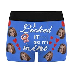 Custom Funny Face Boxer, I Licked It So It's Mine