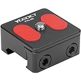 Yueoct Metal Picatinny Dovetail Rail Mount Adapter with 1/4" Screw for Small Video Camera DSLR