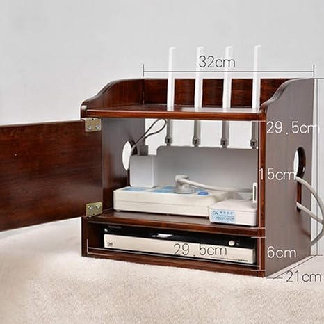 BAIYIQW Schwimmendes Regal für TV-Komponenten,Medienkonsole,Massivholz