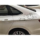 Simon Cat Car Fuel Tank Cover Sticker - Cute Cartoon Vinyl Decal - Scratch-Resistant Gas Cap Decoration - Easy to Apply & Remove (5''x9.14'', 2pcs)