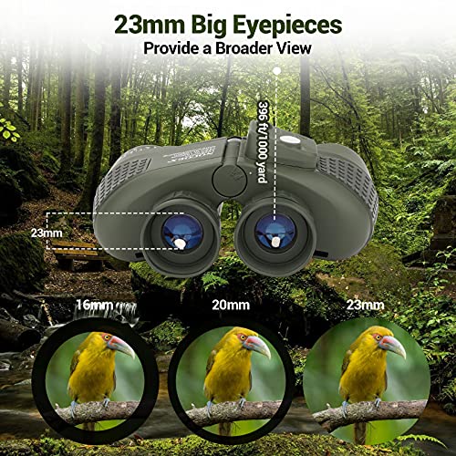 NOCOEX 10x50 Military Binoculars, Marine Binoculars with Illuminated