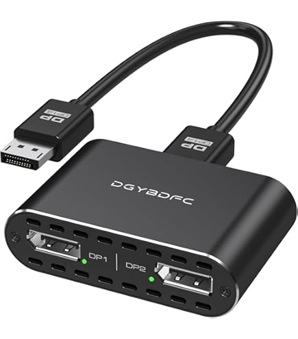 Adaptateur DisplayPort 1 Vers 2 - Splitter MST/SST, Support 4K, Pour Double écran Sur PC Ou Mac