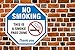 No Smoking Sign, This is A Smoke Free Zone Large Rust Free 12x12 Aluminum, for Indoor or Outdoor Use - by ARMO