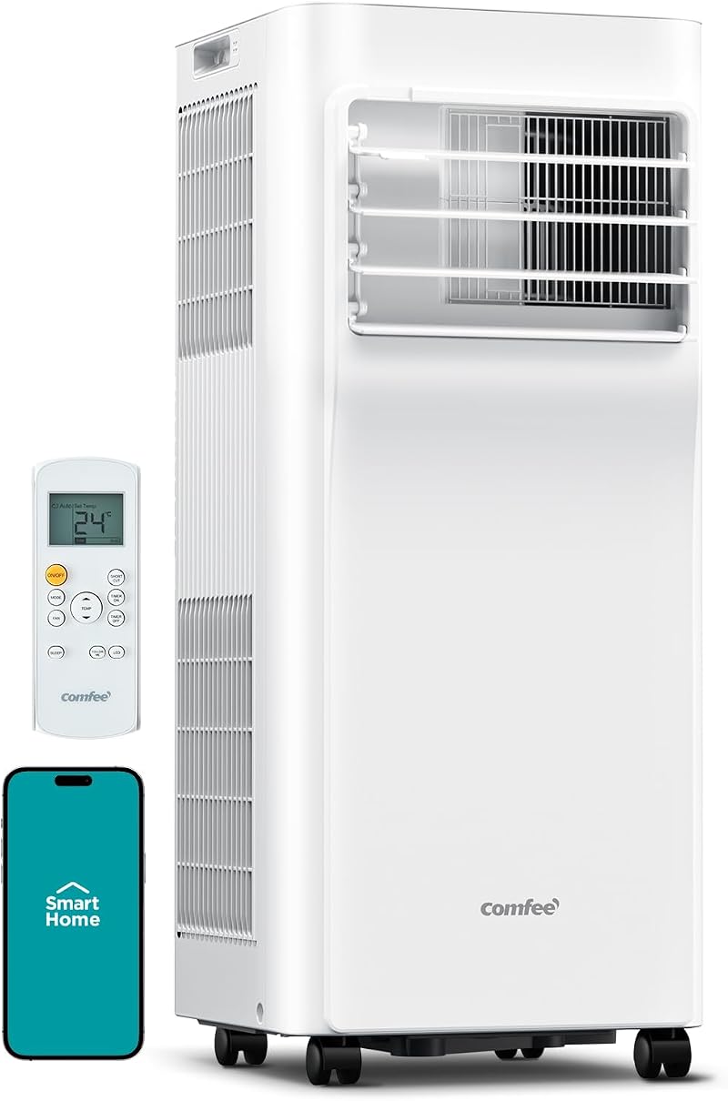 COMFEE' 9000 BTU Portable Air Conditioner App Control Dehumidifier