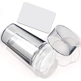 French Tip Nail Stamper Kit,Silicone Jelly Nail Art Stamper with Scraper
