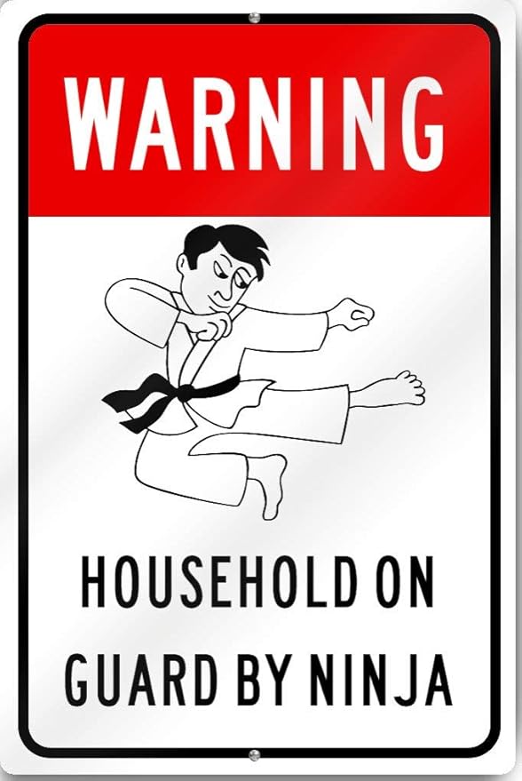 for Outdoor Yard Safety Sign Aluminum Sign 12"x16"Warning