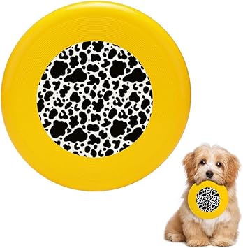 Amazon Co Jp フリスビー 犬用 牛柄 牛スポット 投げるおもちゃ ペット フライングディスク 軽量 安全 犬の訓練 教育用 ストレス解消 追いかけ 2cm アウトドア遊び 耐久性 耐噛み ペット用玩具 スポーツ アウトドア
