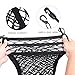 Hang Outs Premium Two Pocket Mesh Storage Net - Black Mesh Two Pocket For Between Car Seats Organizer (2 pocket mesh)