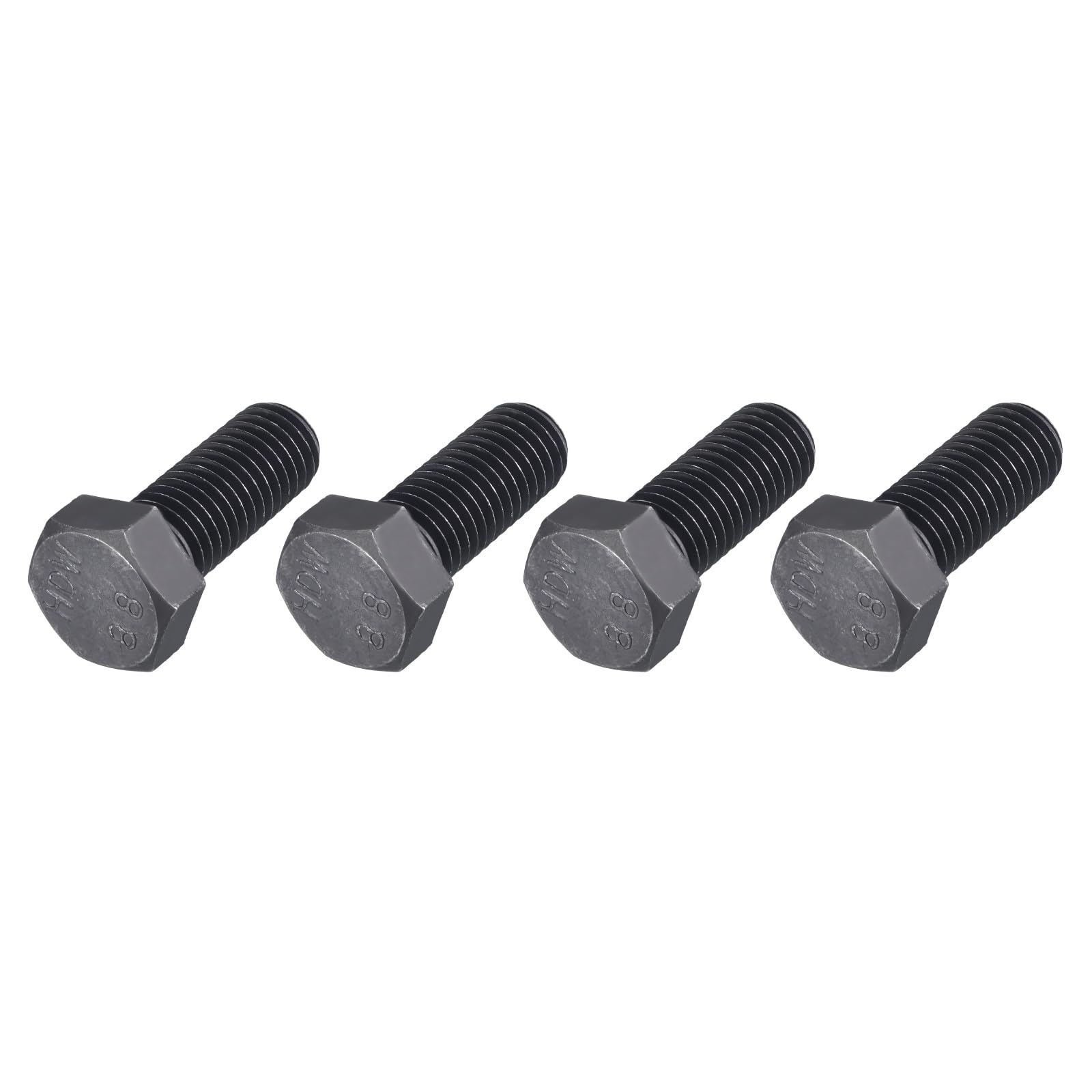 METALLIXITY Hex Bolts (M14-2x35mm) 4Pcs, 8.8 Grade Carbon Steel Fully Threaded Black Oxide, Coarse Thread UNC Hex Head Screw Bolt - for Furniture Repair