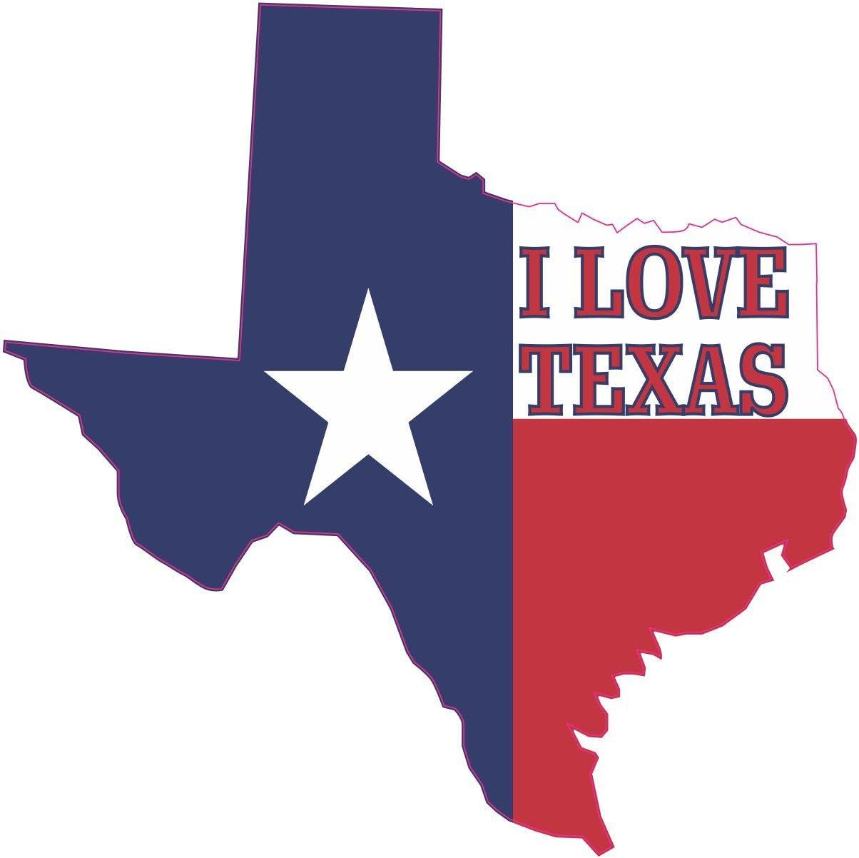 Amazon.com: StickerTalk I Love Texas Texan Flag Vinyl Sticker, 4 ...