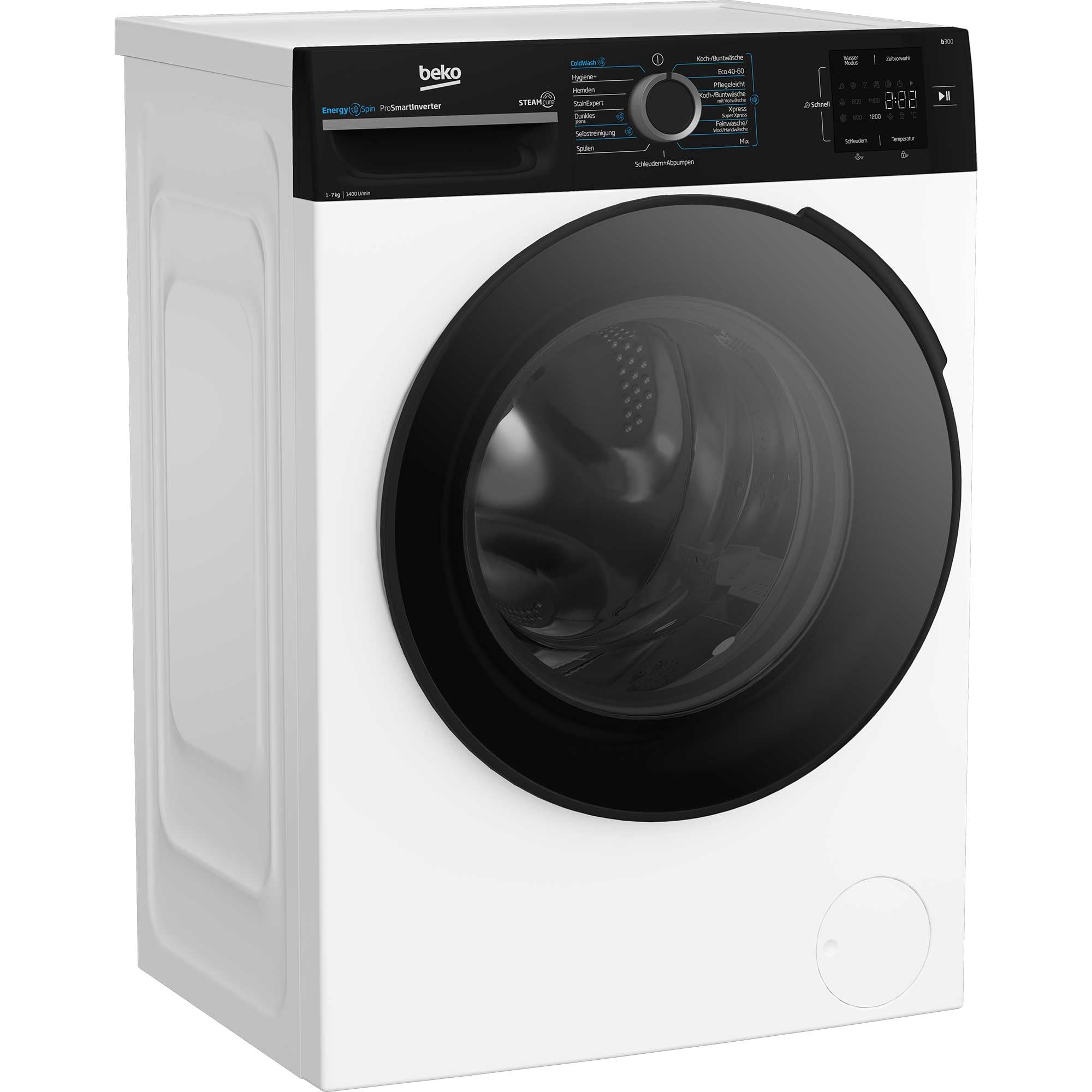 Beko BM3WFU3741R Waschvollautomat, Waschmaschine, 7 kg, EnergySpin, Schleuderwahl 1400 U/min, SteamCure Dampffunktion, allergikergeeignet, AquaWave Schontrommel, Weiß 4