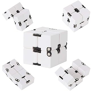 Fidget Blocks Space Galaxy Blue Retail Packaging Mrinc Infinity Fidget Cube For Kids And Adults At Class Or At Work Stress Relief Sensory Folding Finger Fidgets At Home Toys Games