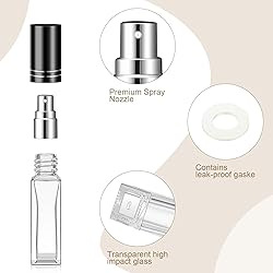 Domensi 30 Pcs Glass Perfume Travel Refillable