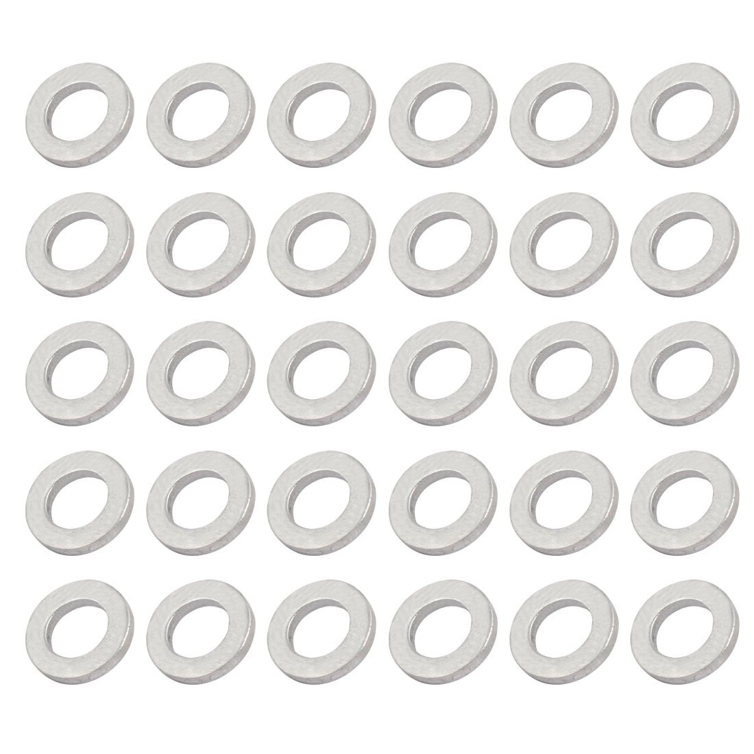 Sourcingmap 8mmx14mmx2mm Engine Oil Drain Plug Crush Gasket Aluminum Washer Seals 30pcs