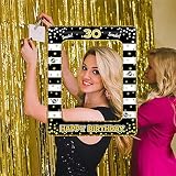 YAAVAAW 30th Birthday Inflatable Selfie Frame Black Gold Giant Photo Booth Frame view 4