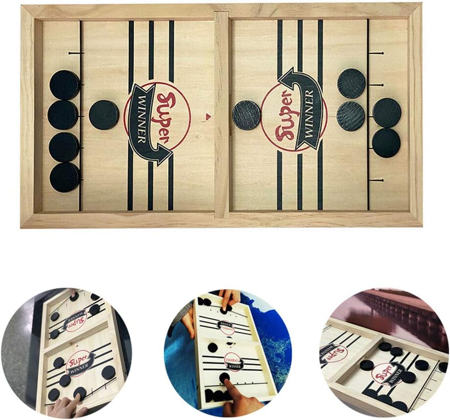 Fast Sling Puck Game Paced Slingpuck Winner Board Family Games Toys Juego Tiktok Game Slingpuck Montessori Toys Board for Child Adult (2 Set)