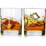 Whiskey Glasses,Set of 2,11 oz,Premium Scotch Glasses,Bourbon Glasses for Cocktails,Rock Style Old Fashioned Drinking Glasswa