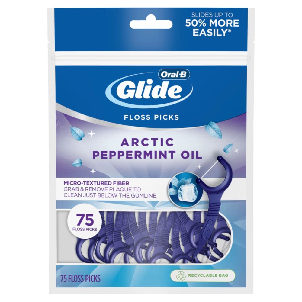 Photo 1 of Oral-B Glide 3D White Floss Picks Radiant Mint 75 Count Package