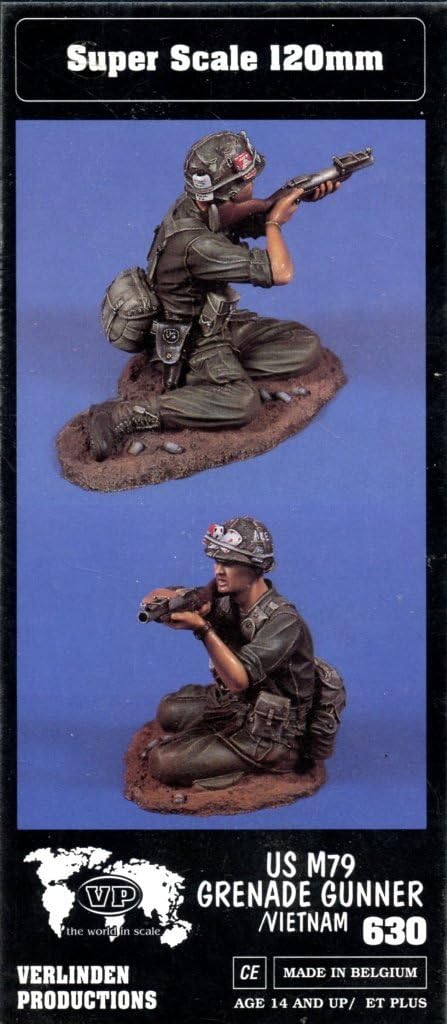 Verlinden 1:16 120mm US M79 Grenade Launcher in Vietnam Resin Figure Kit #630