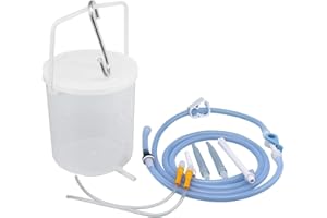 TopQuaFocus 2L Enema Kit, Plastic Enema Bucket for Men Colon Cleaning, Home Coffee Enemas, Colonic Cleanse Kit