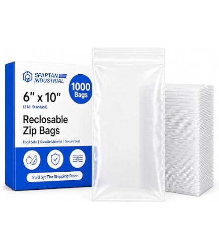 Amazon.com: Spartan Industrial - 2” X 2” (1000 Count) 2 Mil Clear