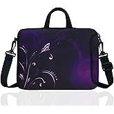 TAIAN 14-Inch Neoprene Laptop Shoulder Messenger Bag Case Sleeve for 13 13.3 14 14.1" Inch Notebook/Chromebook (Classic)