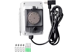 Exqutoo IP67 Defroster Temperature Controller, Automatic Start-Stop Defrost Machine Control Box 16A 120V Backpack-Style Plug with 10FT Power Cord, Adjustable Temperature Range from -10°F to 70°F