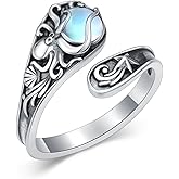 Dorunmo Animal Rings 925 Sterling Silver Dachshund/Highland Cow/Sunflower Rings Adjustable Open Rings Cute Animal Jewelry Gift for for Women Mom Animal Lovers