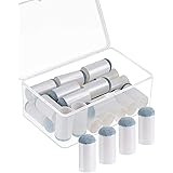 Gejoy 24 Pieces Slip On Pool Cue Tips Billiard Cue Tips Slip-on Cue Tip Replacement with Storage Box, 13 mm