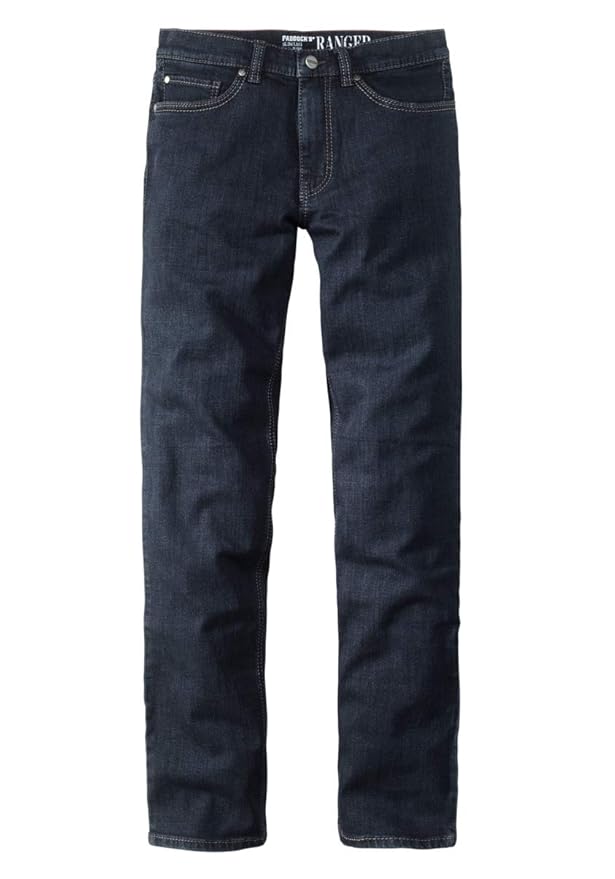 Paddocks Paddock's Ranger Jeans Herren, Blue Black, Stretch Denim, Gerader Schnitt