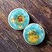 Pair - Lotus Blossom Glass Essential Oil Ear Plugs Organic Handmade Ceramic double-flared body jewelry
