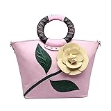 Moonwind Vintage PU Leather Rose Satchel Tote Women