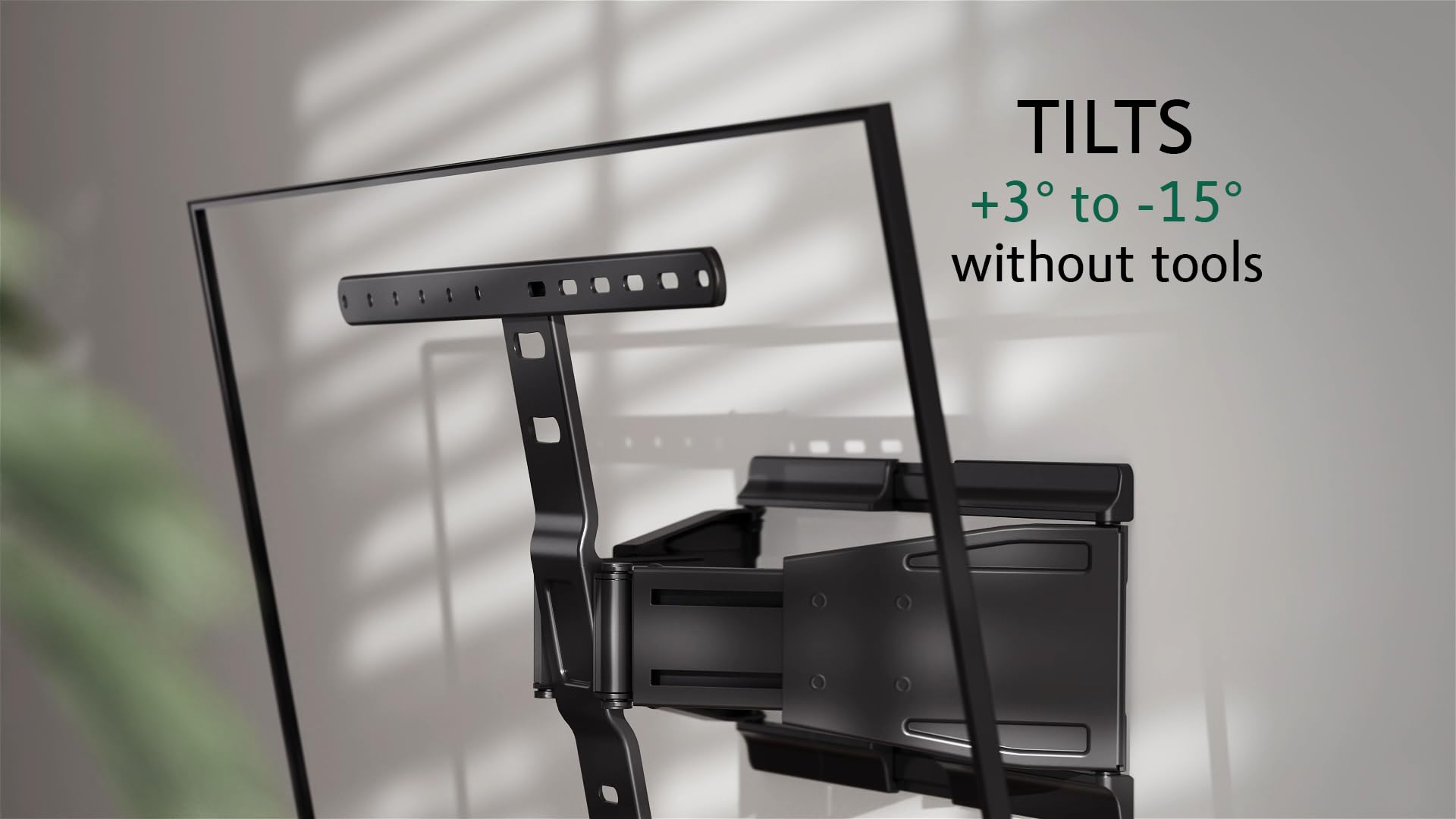 ynVISION.DESIGN Ultra Slim & Thin Full Motion Articulating TV Wall Mount Bracket | World's Thinnest Fully Articulating Bracket Compatible with Samsung Frame LG and Sony | Swivels and Tilts (Pack of 1)