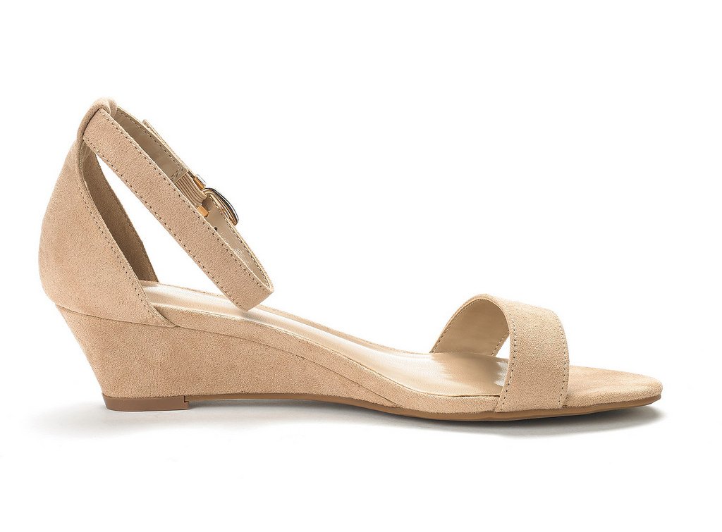 DREAM PAIRS Women's Ingrid Ankle Strap Low Wedge Sandal - Image 4