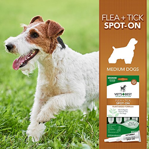 Vet's Best Flea and Tick Spot-on Drops | Topical Flea Treatment Drops for Dogs | Flea Killer with Certified Natural Oils | 4 Month Supply for Medium Dogs - Thumbnail 2