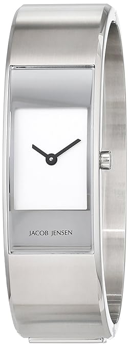 Jacob Jensen Damen Analog Quarz Uhr mit Edelstahl Armband 32450