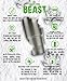 Beast 30 oz Tumbler Stainless Steel Vacuum Insulated Coffee Ice Cup Double Wall Travel Flask (Lemongrass Green)