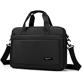 zhongningyifeng Laptop Bag 14 Inch Briefcase for Men Women Waterproof Nylon Lightweight, Shoulder Computer Messenger Bag for Business Office Work Travel College Black
