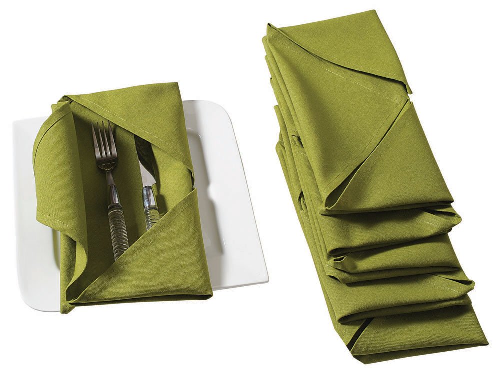 YUGA Plain Dinner Napkins Set 100% Cotton Table Linen Napkins Set of 6 Pcs 19 X 19 Inches